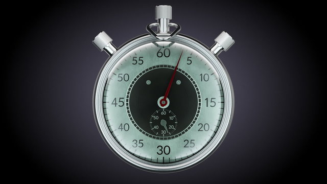 Ticking chronometer (stopwatch). Alpha matte added.
