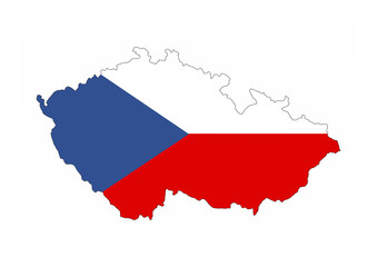 czech republic flag map