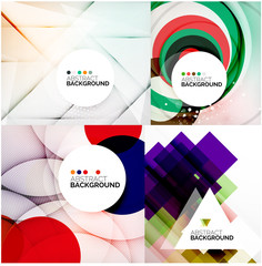 Set of geometric abstract backgrounds