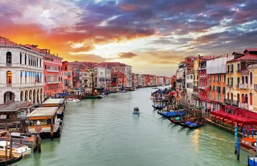 Fototapeten Venedig - Rialtobrücke und Canal Grande © TTstudio