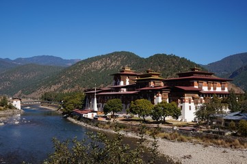 Fototapeta na wymiar Punakha Dzong