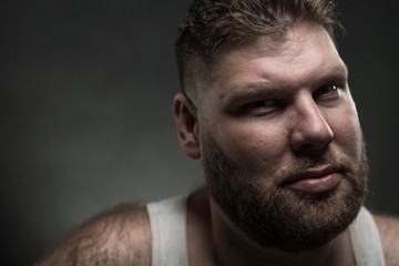 Obraz premium Adult man with beard