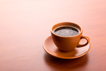 Cup of hot coffee