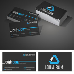 Business Card Background Design Template with Icons. Vector