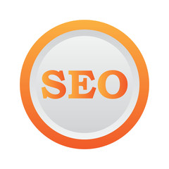 seo computer icon on white background