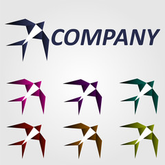 Obraz premium Origami Bird Logo