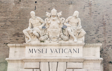 Entrance Vatican Museum in Vatican City in Rome