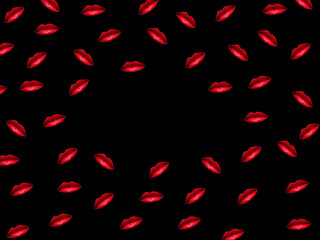 Smother in Kisses Black Background