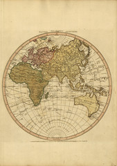 Fototapeta na wymiar Vintage World map
