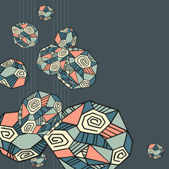 Abstract Pattern With Freehand Drawing Polygons. 