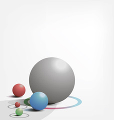 simple background with colored balls