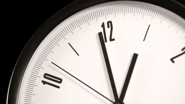 Close up shoot of  ticking clock