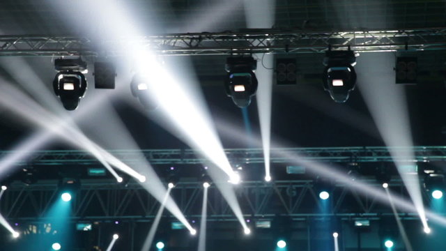 Stage lights at the concert - spectacular stage design