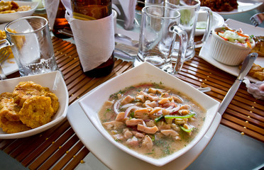 Canchalagua ceviche, typical dish from the Galapagos islands