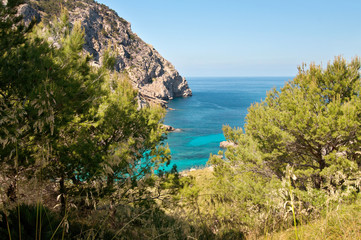 Beautiful landscape view to the blue sea