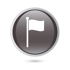 flag icon website mark map sign symbol element. black glossy