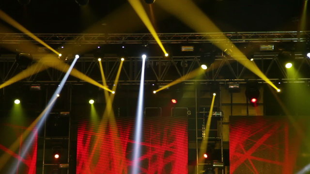 Stage lights at the concert - spectacular stage design