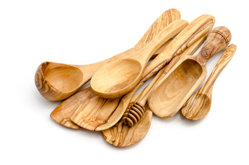 Küchenutensilien aus Olivenholz