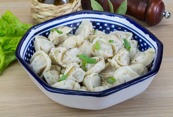 Boiled russian dumplings