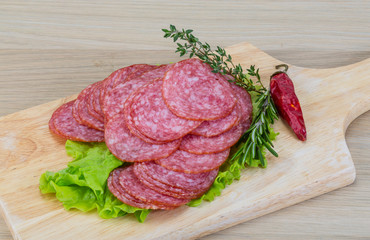 Sliced salami