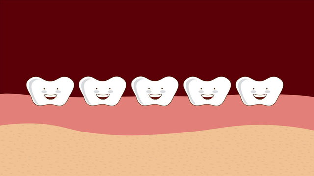 Design of happy teeth, Video animation, HD 1080