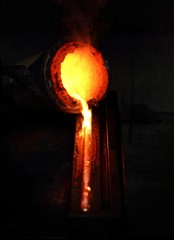 Liquid Gold in Melting Pot