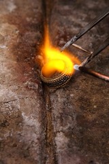 Gold Ring on Flame
