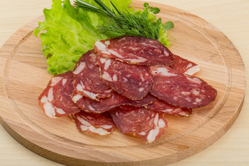 Sliced salami