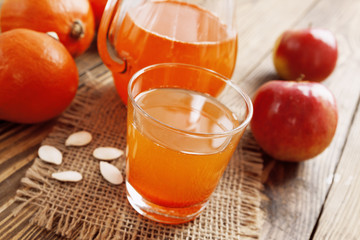 Juice of apples and pumpkins