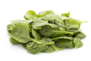 Spinach isolated on the white background.