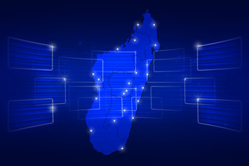 Madagascar Map World map News Communication blue