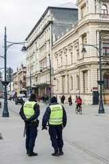Straż miejska, ulica Piotrkowska, Łódź © Piotr Szpakowski