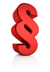 3D Red Paragraph Sign