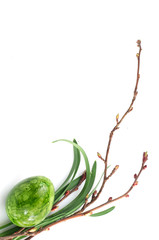 Obraz premium Green Easter Egg Background