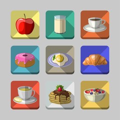 Breakfast icons