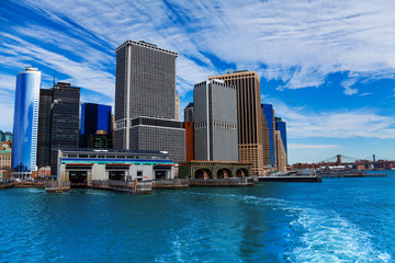 New York ferry terminal on Manhattan