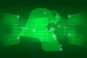 Kuwait Map World map News Communication green