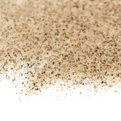 pile sand isolated on white background