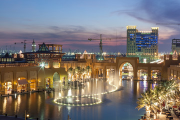 Al Kout Mall at dusk. Fahaheel, Kuwait, Middle East