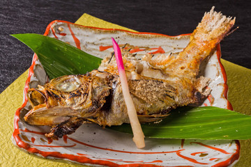 赤魚の唐揚げ　日本食　Deep-fried scorpionfish Japanese food