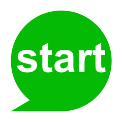 Fototapeta premium Icono texto start