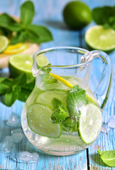 Summer lime and mint lemonade.