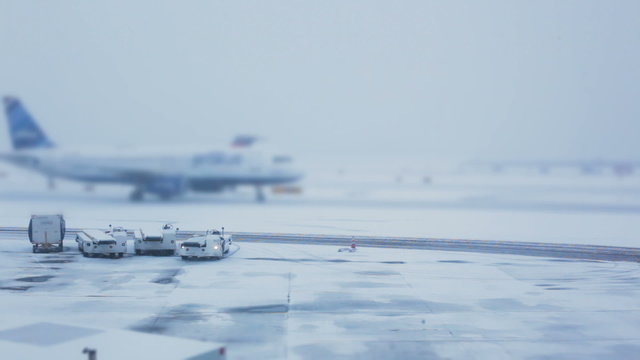 winter at the airport