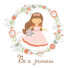 Be a princess cute card