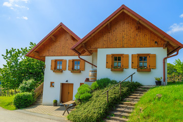 Traditional cottage houses in wine region of Burgenland, Austria