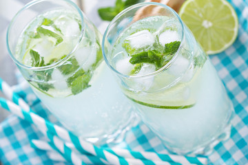 Mojito in tall glasses