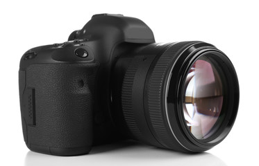 Fototapeta premium digital photo camera isolated on white