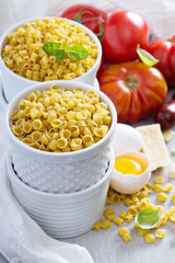 Ingredients for pasta casserole
