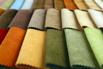 Scraps of colored tissue close up