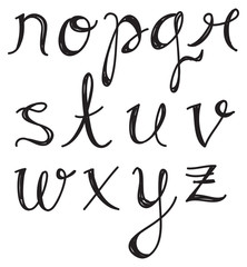 script font in sketchy style